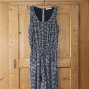 Tory Burch~ 100% Silk~ Navy Tank Jumpsuit~Sz S~NWT